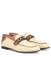 Gucci Brixton Horsebit & Web Convertible Loafer In Beige