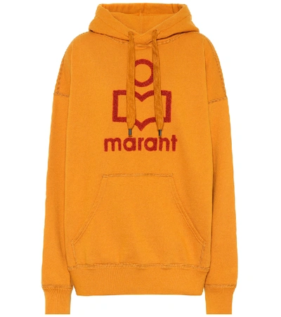 Isabel Marant Étoile Mansel Logo棉质混纺帽衫 In Orange