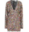 Attico Balloon Sleeve Sequinned Mini Dress In Multicoloured