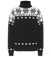 Loewe Snowflake Intarsia Knit Turtleneck In Black