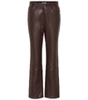 THE ROW CHARLEE LEATHER HIGH-RISE JEANS,P00404080