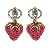 GUCCI STRAWBERRY CRYSTAL EARRINGS,P00405491
