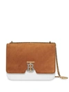 BURBERRY MEDIUM TWO-TONE LEATHER AND SUEDE TB BAG