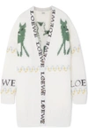 LOEWE OVERSIZED FAIR ISLE MOHAIR-BLEND CARDIGAN