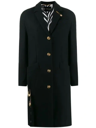 Versace Tailored Coat - 黑色 In Nero