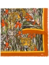 GUCCI TIGERS IN THE JUNGLE PRINT SCARF