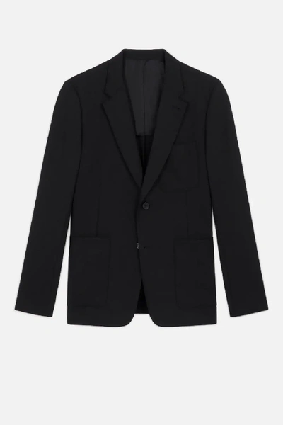Ami Alexandre Mattiussi Patched Pockets Two Buttons Jacket In Black