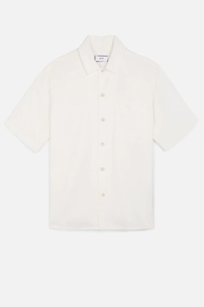 Ami Alexandre Mattiussi Camp Collar Short Sleeve Shirt In White