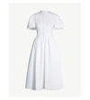 ALEXANDER MCQUEEN SHORT-SLEEVED COTTON MIDI DRESS