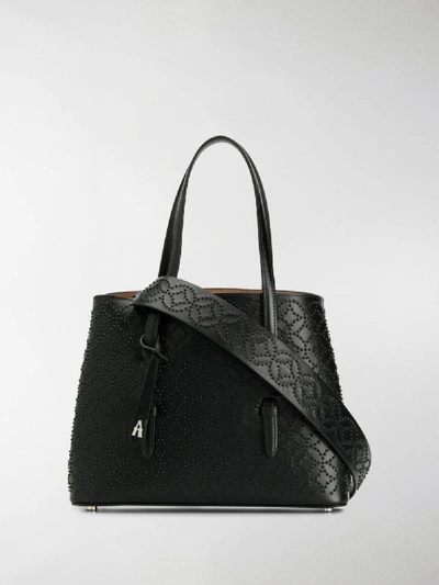 Alaïa Small Studded Tote Bag In Black