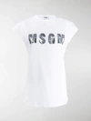 MSGM SEQUIN LOGO T-SHIRT,2741MDM10919579713872087