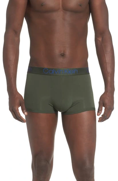 Calvin Klein Ultrasoft Stretch Modal Trunks In Duffle Bag/ Electra