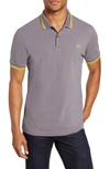 Fred Perry Twin Tipped Extra Slim Fit Pique Polo In Blk/aprnec/apnec