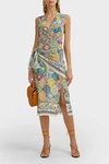 ALTUZARRA Sade Tile-Print Sleeveless Dress