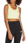 Adidas Originals Crop Tank In Ice Yellow