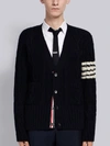 THOM BROWNE THOM BROWNE 4-BAR ARAN CABLE CARDIGAN,MKC220A0027813519242