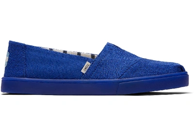 Toms Schuhe Blaue Canvas Cupsole Alpargatas Für Damen - Grösse 42.5