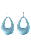 Alexis Bittar Small Tapered Hoop Earrings In Light Turquoise