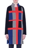 AKRIS REVERSIBLE PLAID JACQUARD CASHMERE SWEATER COAT,400500222803