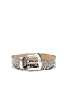 B-LOW THE BELT PYTHON PRINT VILLAIN BELT,10976225