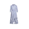 Rumour London Santorini Belted Striped Shirt Dress With Embroidered Panel In Shirt