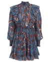 ULLA JOHNSON Vienne Birds Of Paradise Mini Dress,060035506588