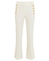 Derek Lam 10 Crosby Robertson Cropped Flare Trousers With Sailor Buttons In White
