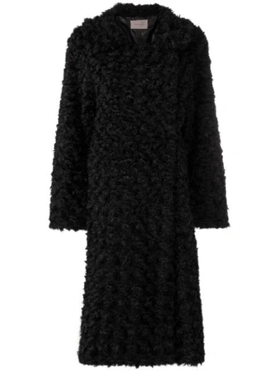 Christopher Kane Reversible Faux Fur Coat In Black