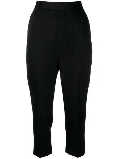 Rick Owens Tailored Cropped Trousers In Black