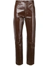 AMI ALEXANDRE MATTIUSSI PATENT LEATHER trousers