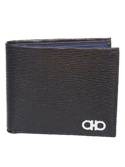 Ferragamo Double Gancio Wallet In Black