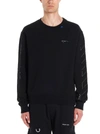 OFF-WHITE OFF-WHITE DIAGONAL UNFINISHED SWEATSHIRT,10976615