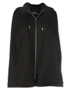 SAINT LAURENT LONGUE DUFFLE CAPE HOODIE/SHEERLING ZIP,10976424