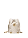 GUCCI MINI GG MARMONT LEATHER BUCKET BAG