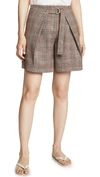 TIBI PLEATED RELAXED SHORTS