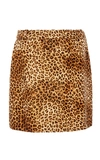 NILI LOTAN RIVOLI LEOPARD-PRINT COTTON MINI SKIRT,759145