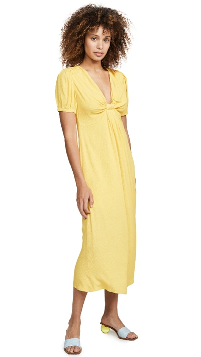 Line & Dot Elena Dress In Yellow