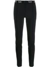 VALENTINO VALENTINO BELTED VLTN SKINNY TROUSERS - 黑色