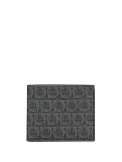 Ferragamo Gancini Bi-fold Wallet In Grey