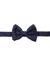 Giorgio Armani Bow Tie With Butterfly In Micro-striped Silk In Blue