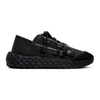 GIUSEPPE ZANOTTI GIUSEPPE ZANOTTI BLACK LEATHER URCHIN SNEAKERS