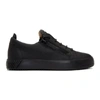 GIUSEPPE ZANOTTI GIUSEPPE ZANOTTI BLACK RUBBERIZED LEATHER FRANKIE SNEAKERS