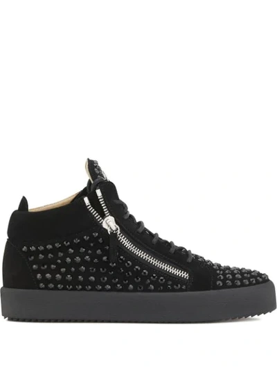 Giuseppe Zanotti Stud Embellished Trainers In Black