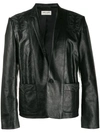 SAINT LAURENT SINGLE BUTTON CALF LEATHER JACKET