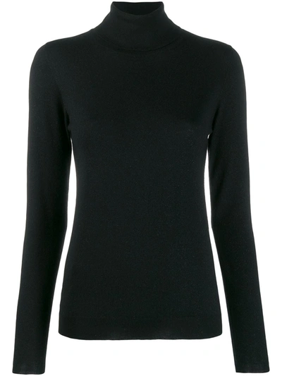 Brunello Cucinelli Fitted Roll-neck Sweater In Black