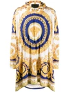 VERSACE BAROCCO PRINT HOODED COAT