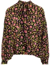 BALENCIAGA BALENCIAGA FLORAL PRINT BOW DETAIL BLOUSE