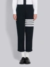 Thom Browne 4-bar Print Straight-leg Trousers In Blue