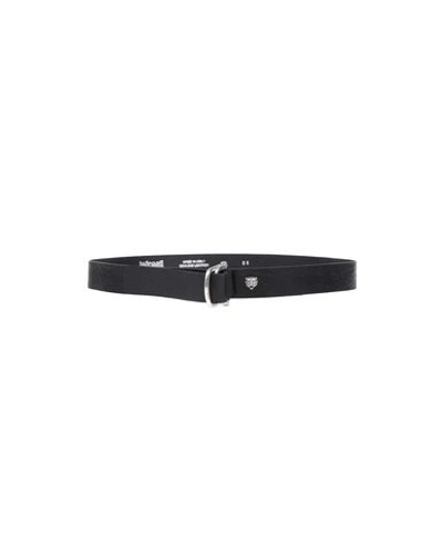 Just Cavalli Leather Belt In Black