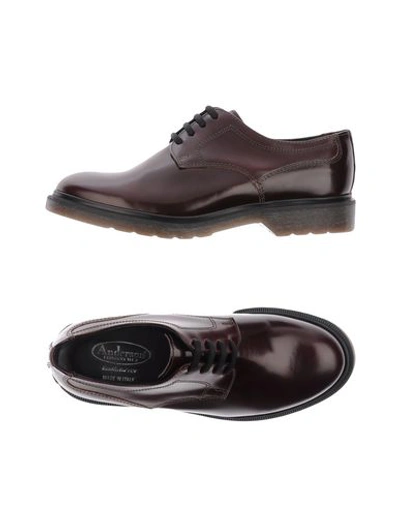 Anderson Laced Shoes In Deep Purple